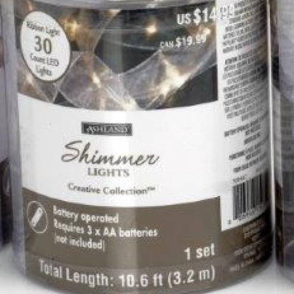 NWT Amscan Shimmer LED lights - ribbon -  3 rolls - Picture 2 of 7